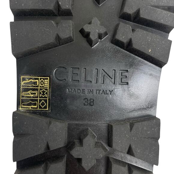 Celine Outdoor Bulky 45mm Calfskin Platform Sandal Lug Sole Black Size 38 - Picture 13 of 15